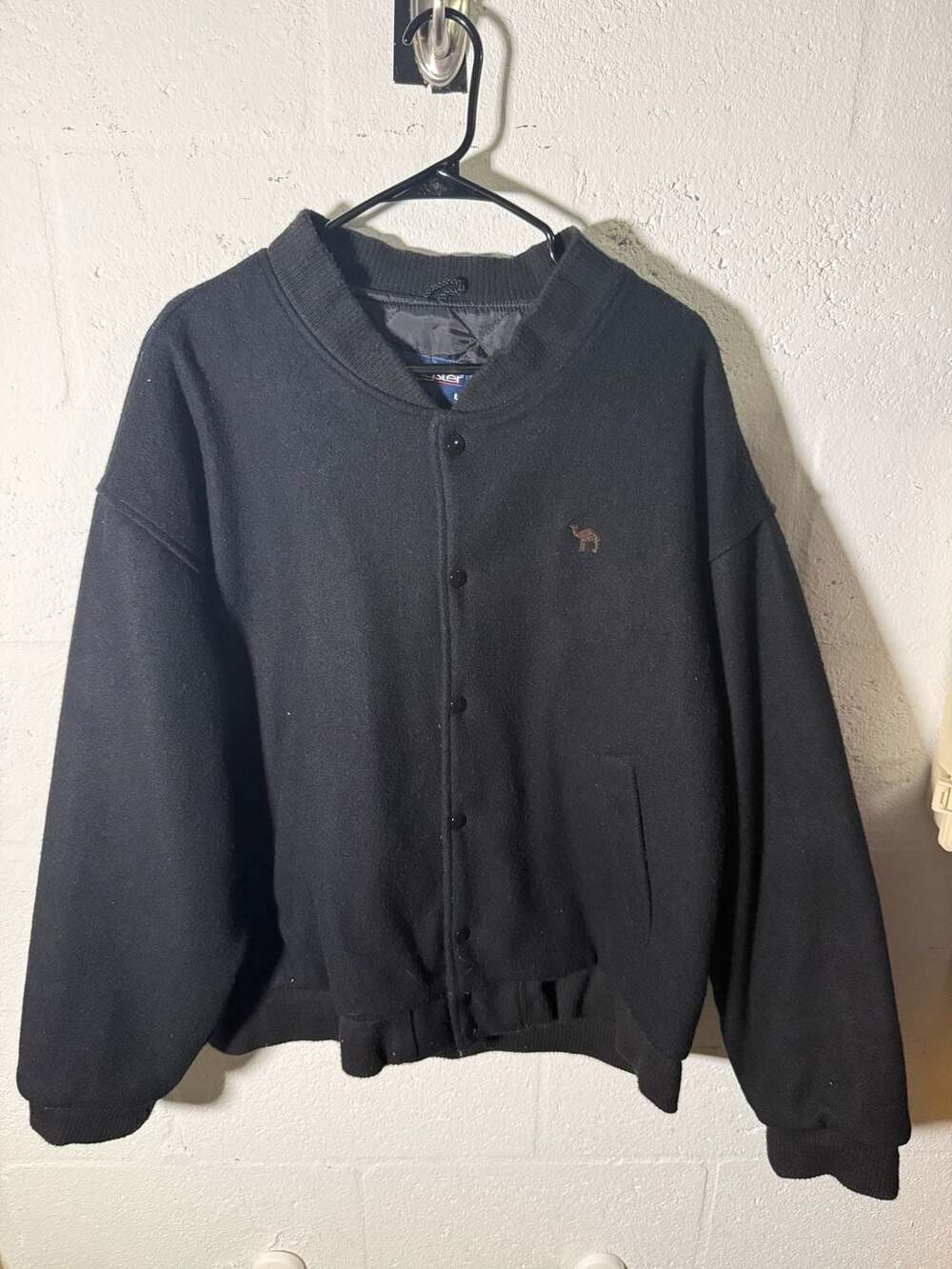 Vintage Swingster Camel Cigarettes Black Wool Varsity Jacket